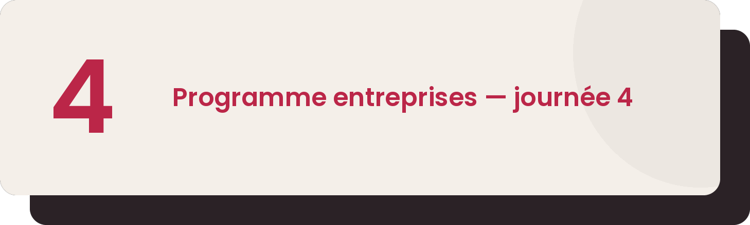 Leadership au féminin, Programme de la quatrième journée