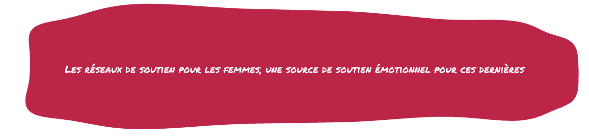 Les réseaux de soutien pour les femmes, une source de soutien émotionnel pour ces dernières